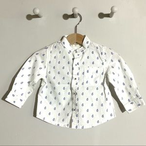 NWOT Mango Button Down Paisley Shirt